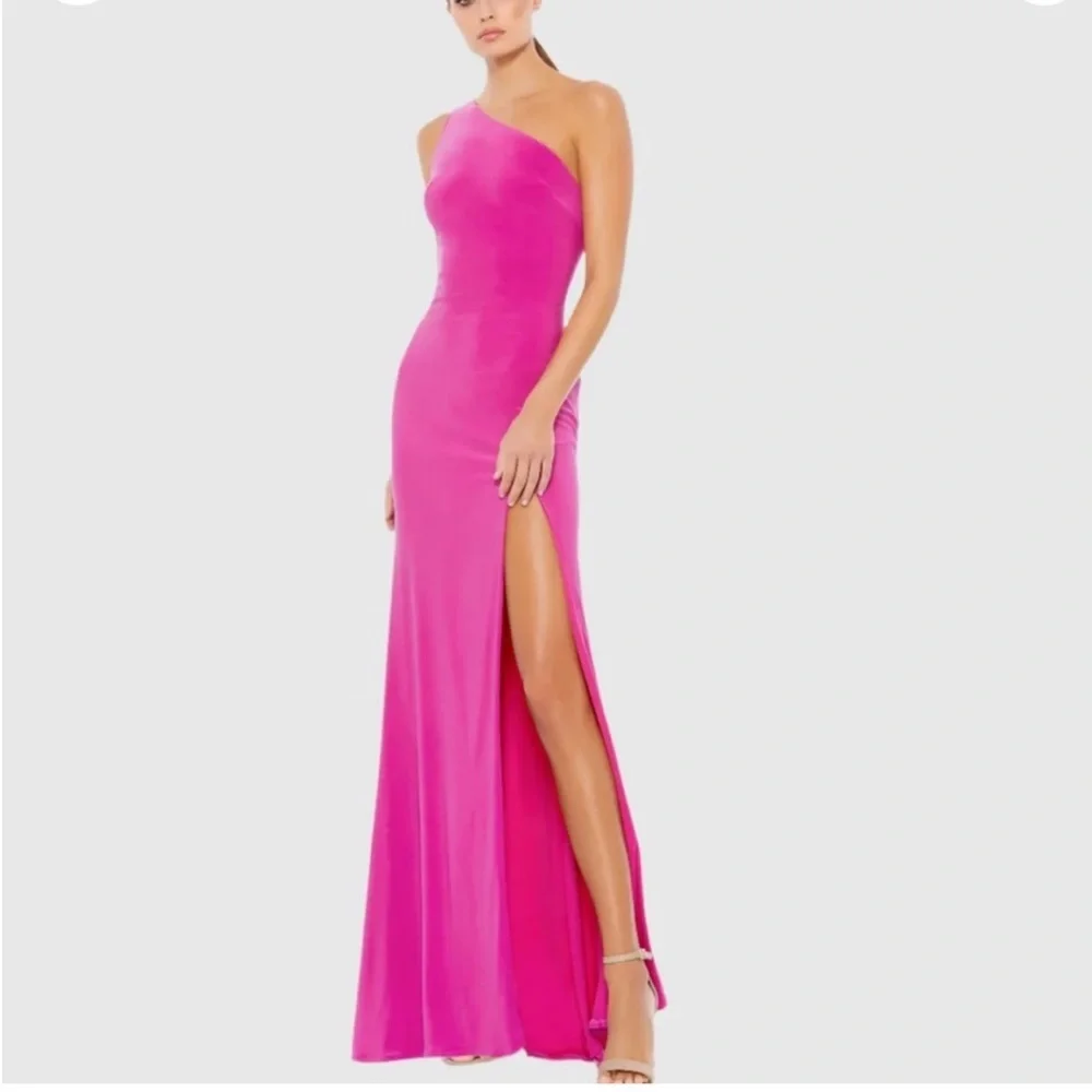 New MAC DUGGAL Elegant Pink One-Shoulder
Dress GOWN 26512 6 - Picture 3 of 8